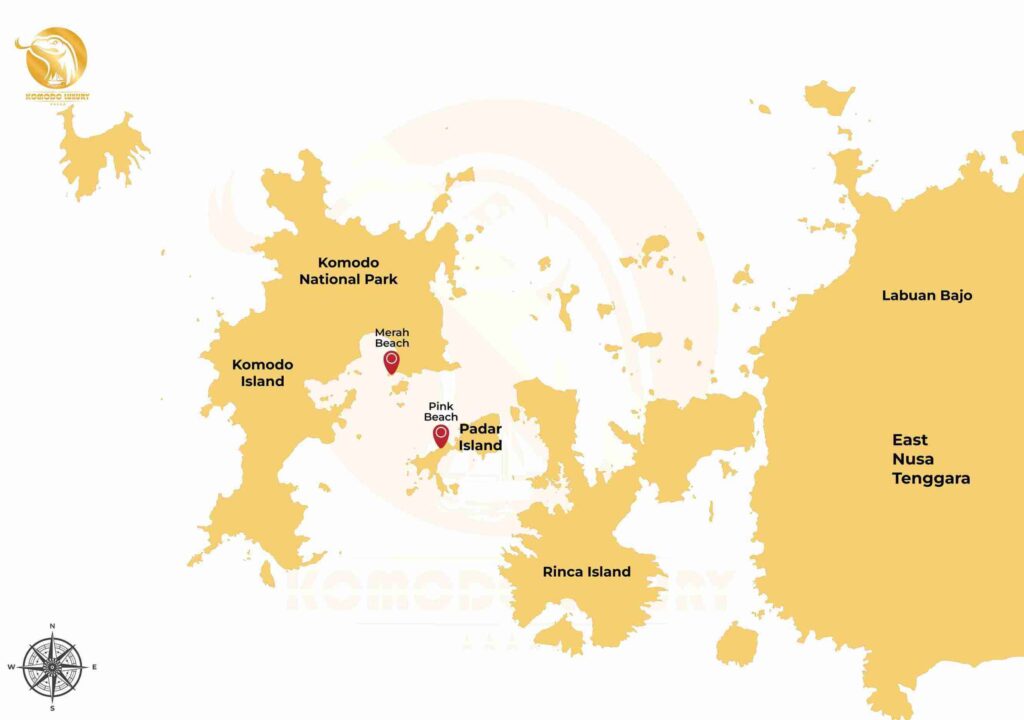Pink Beach Komodo National Park Map