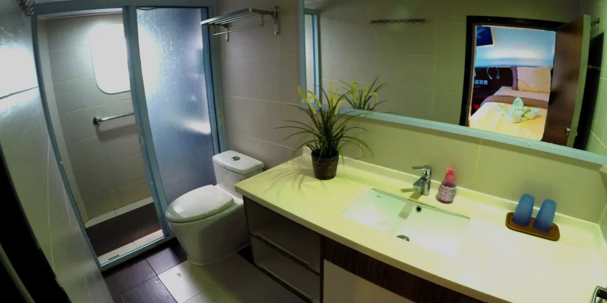 Blue Manta main deck bathroom