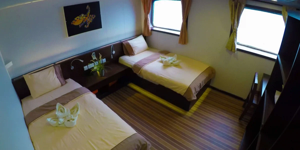 Blue Manta main deck cabin twin