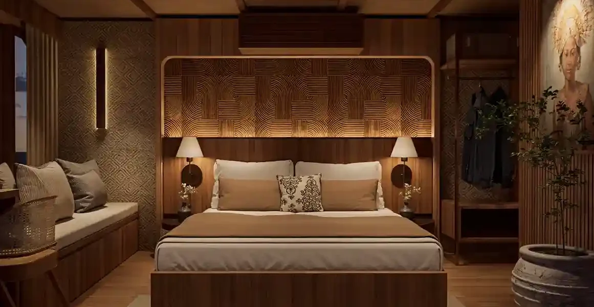 Candi VIP Cabin on Angelica Liveaboard | Boat Charter | Komodo Luxury