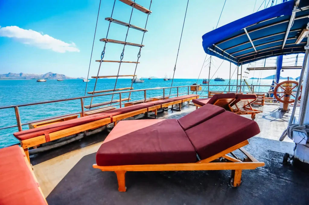 Sun Deck on Cheng Ho Phinisi | Komodo Tour | Komodo Luxury