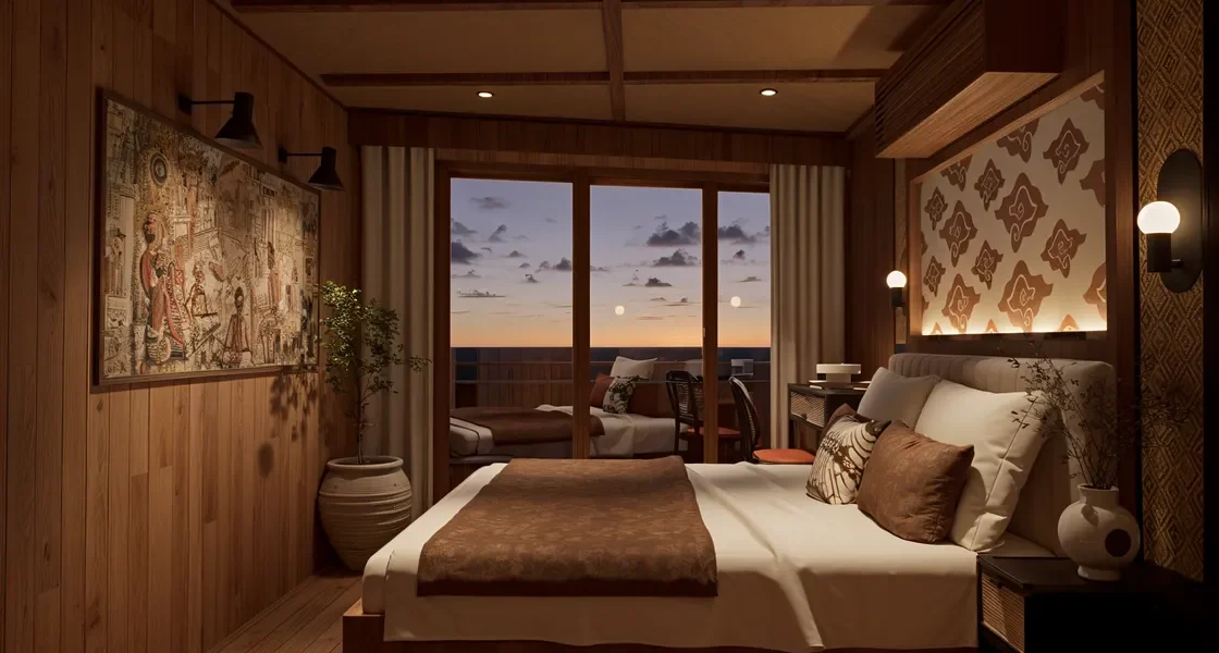 Keris Master Cabin on Angelica Liveaboard | Phinisi Boat Charter