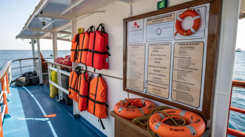Live Saving Equipment on Phinisi | Boat Management | Komodo Luxury