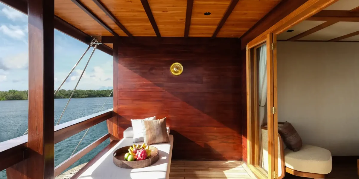 Terrace’s Owner Suite Cabin in Celestia Yacht Cruise Phinisi | Komodo National Park | Komodo Luxury