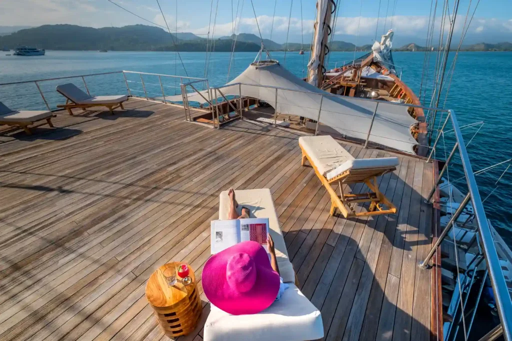 Upper Deck on Lamima Phinisi | Komodo Tour & Raja Ampat | Komodo Luxury