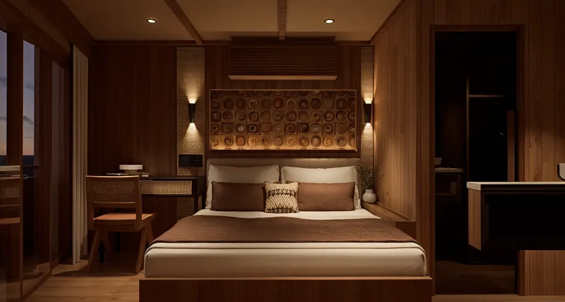 Wayang Master Cabin on Angelica Liveaboard | Phinisi Boat Charter